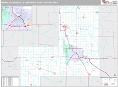 Waterloo-Cedar Falls Metro Area Digital Map Premium Style